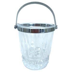 VTG Cristal d’Arques Durand Tuilleries‎ Villandry Glass Ice Bucket Handle France